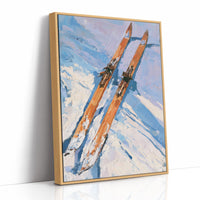 Vintage Skis, Fresh Powder