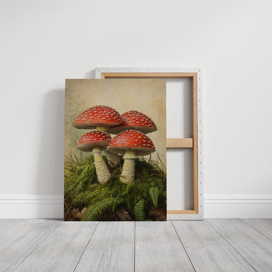 Crimson Mushrooms Emerge