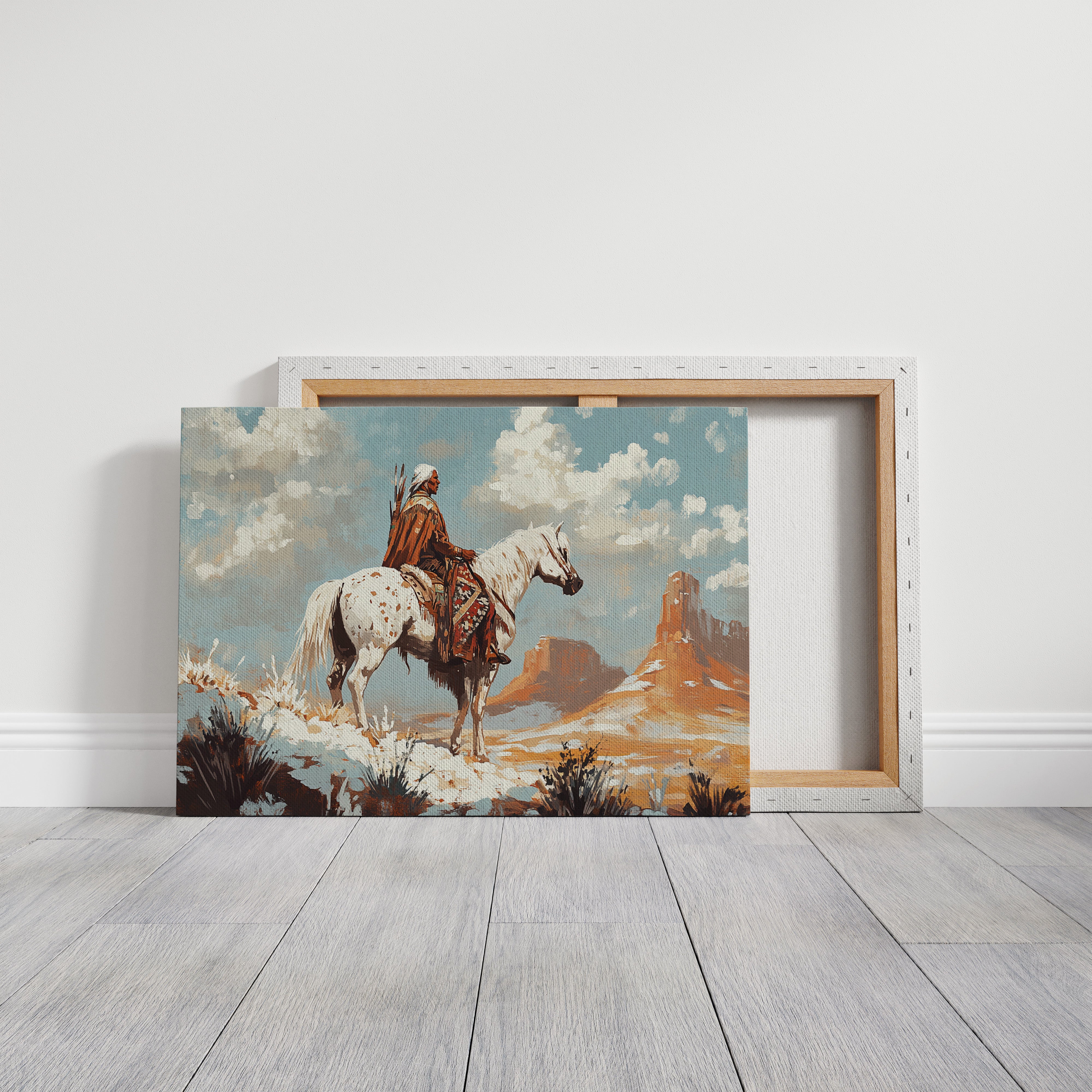 High Desert Scout on Painted Horse