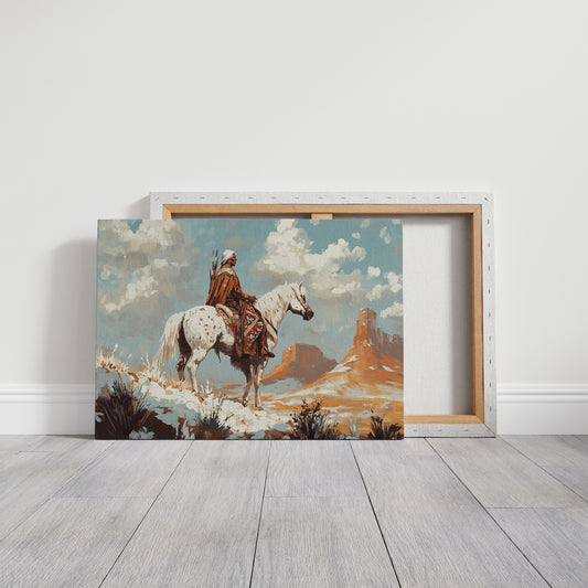 High Desert Scout on Painted Horse