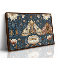 Night Moths Among Blooming Peonies