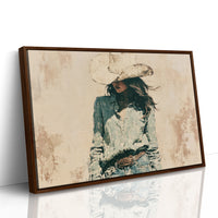 Belt Buckle, White Hat Portrait