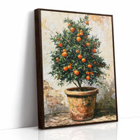 Terracotta and Sunlight: Potted Orange Tree Still Life