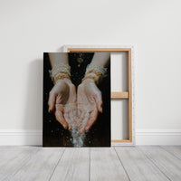 Glistening Moments Between Fingers
