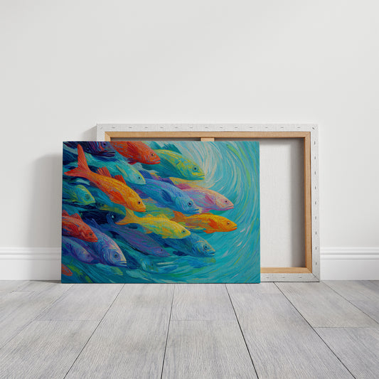 Vibrant Shoal Rides Turquoise Currents