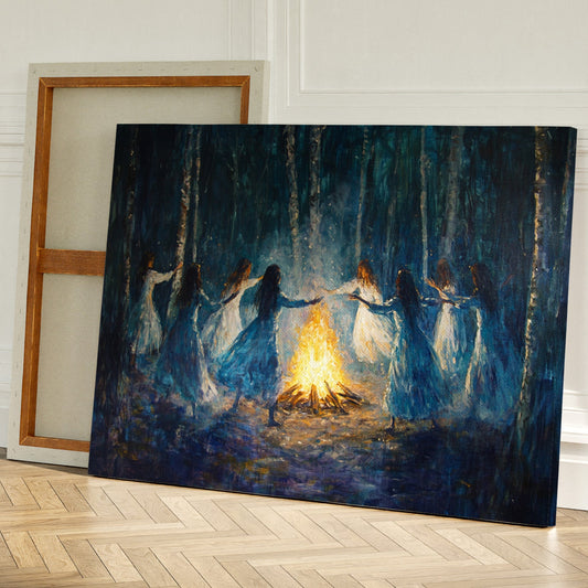 Moonlit Dance Around Sacred Flames