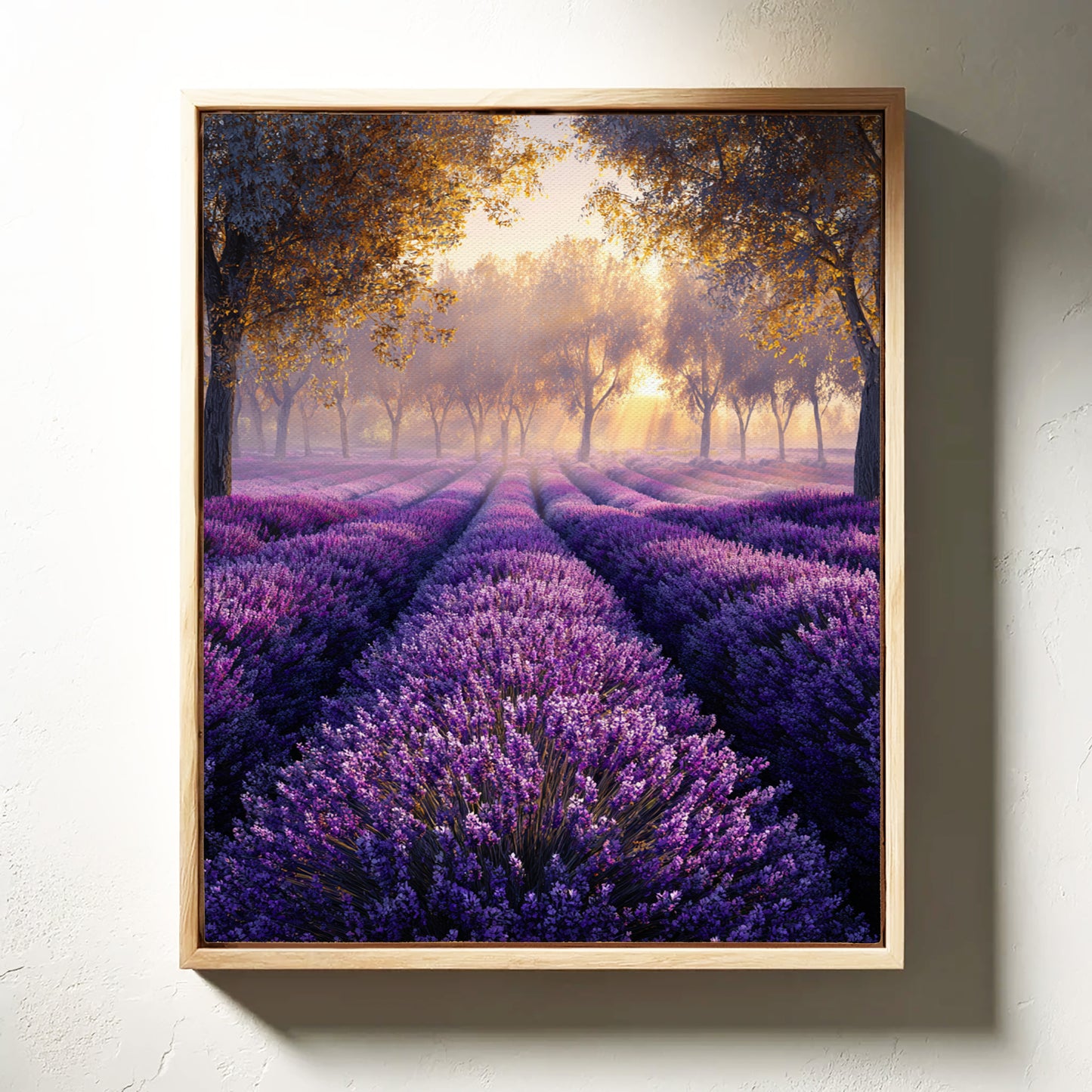 Lavender Fields in Golden Light