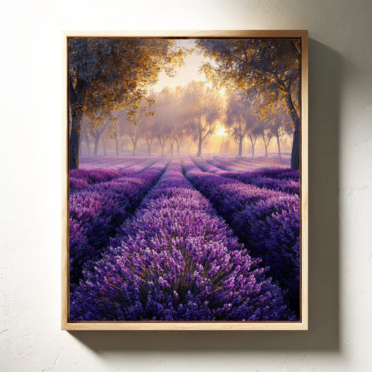 Lavender Fields in Golden Light