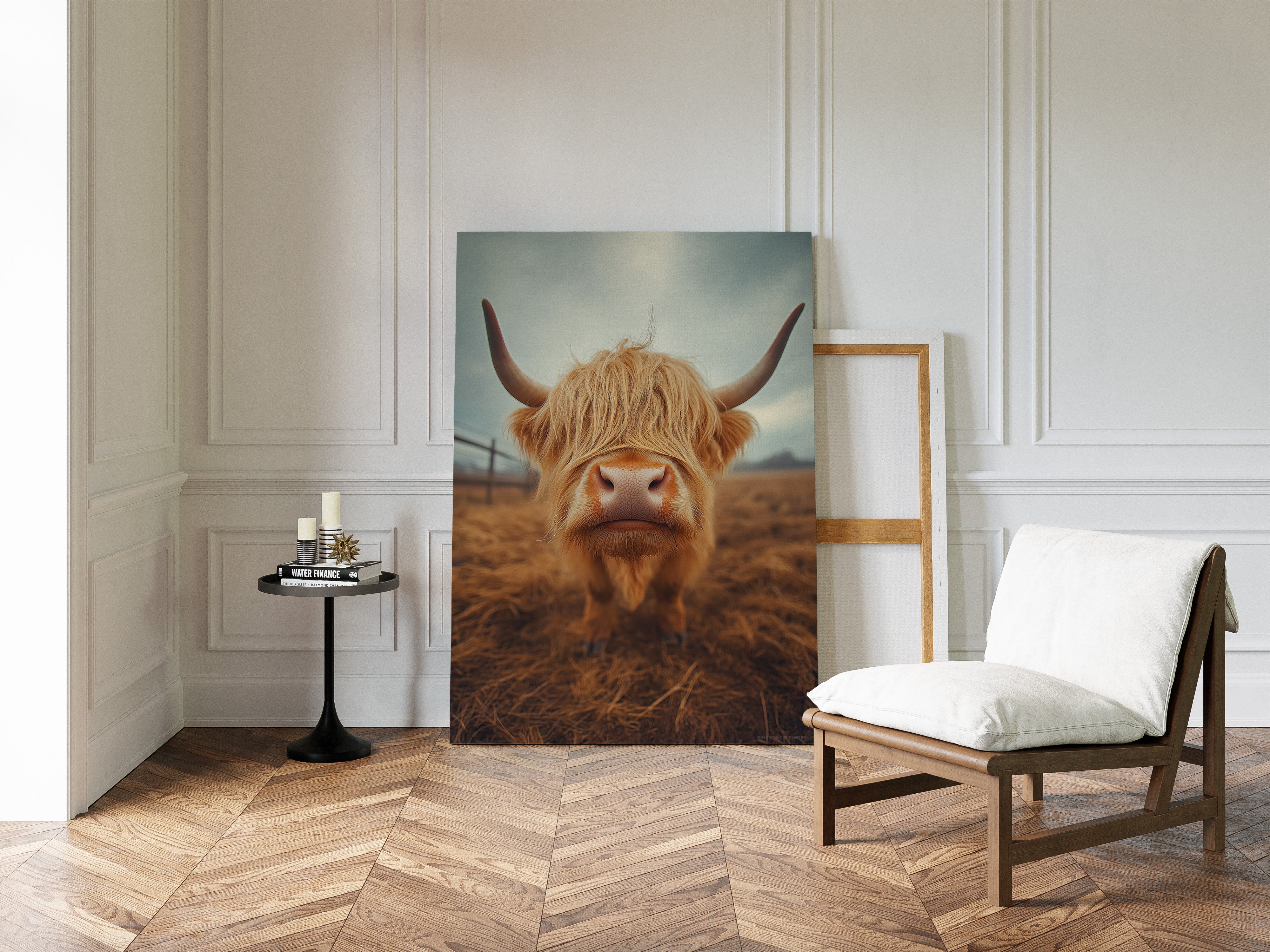 Golden Fluff and Attitude Highland Cow