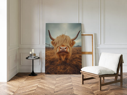 Golden Fluff and Attitude Highland Cow