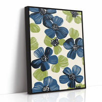 Summer Blossoms Drift In Navy