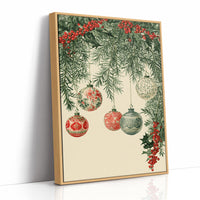 Patterned Baubles, Holly Framed