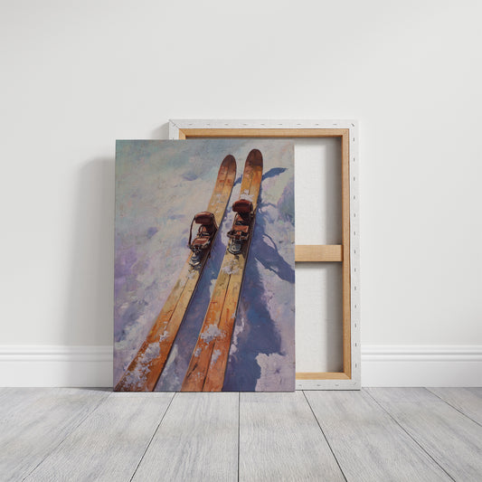 Vintage Wooden Slats Await Winter's Descent