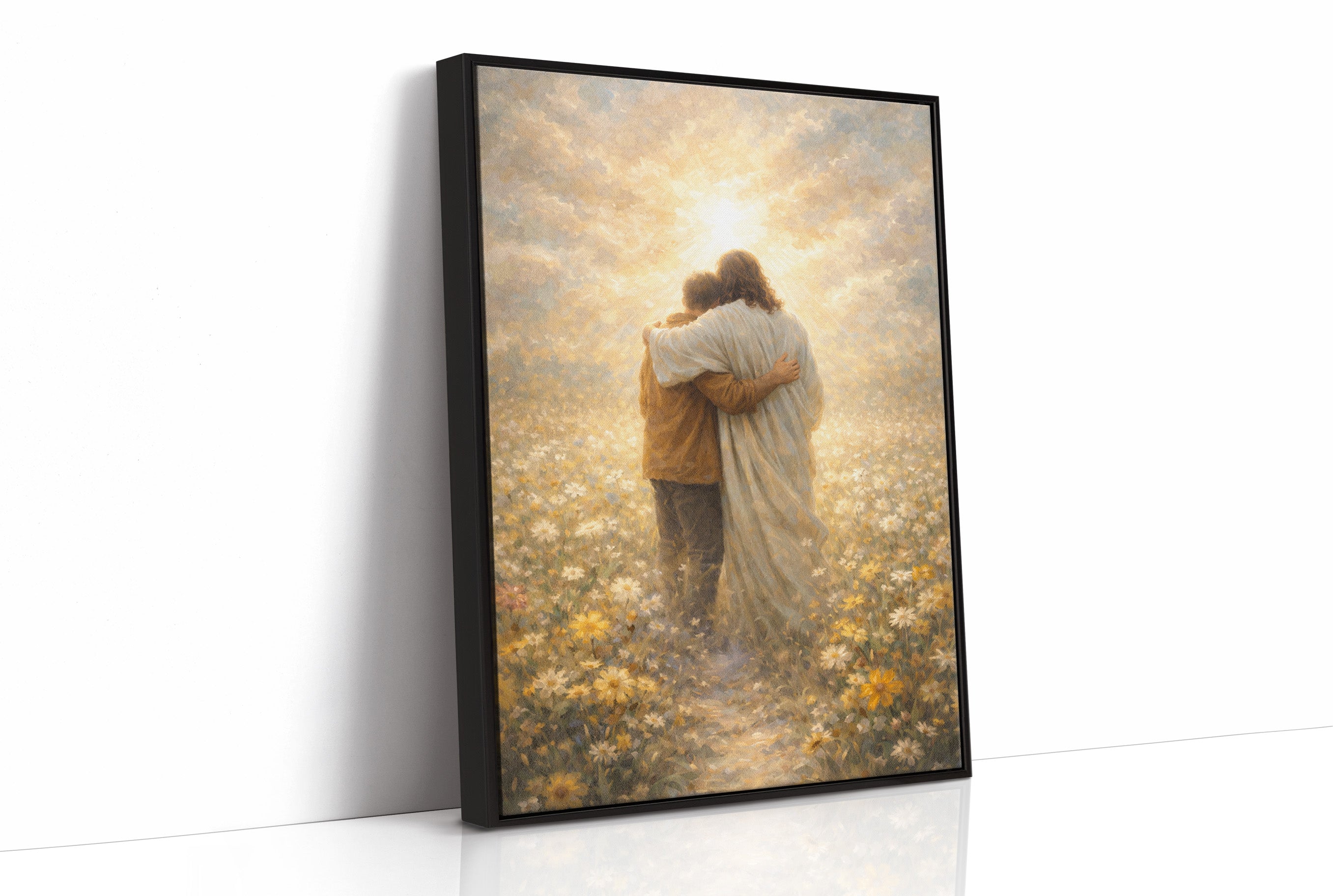 Ethereal Embrace in Golden Meadow