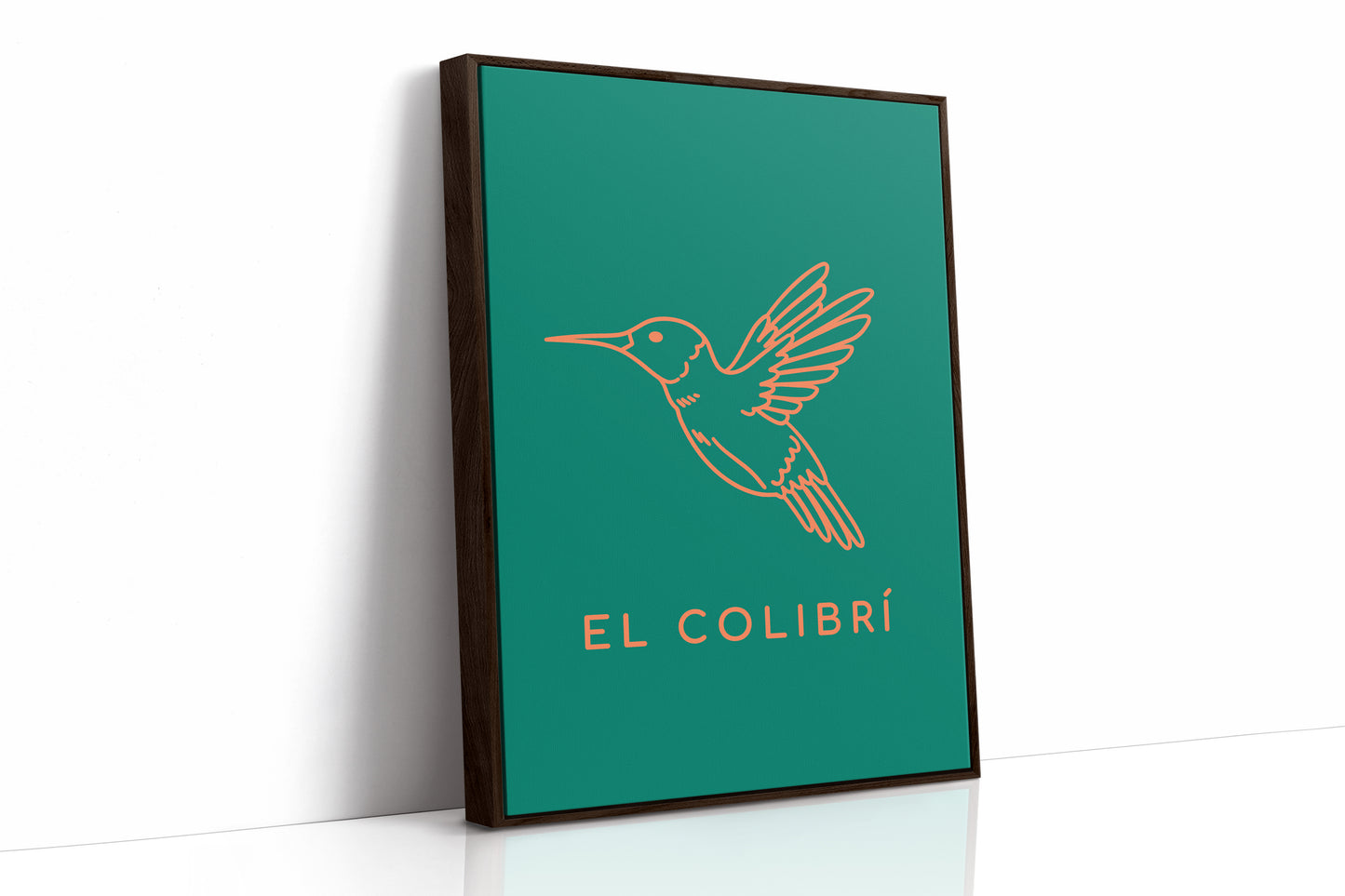 Coral Wings Dance Through Emerald Skies