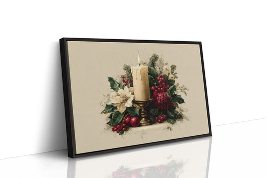 Candlelight Nestled in Winter Bloom