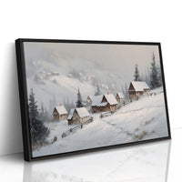 Snow Blankets Our Mountain Village Path