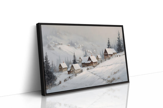 Snow Blankets Our Mountain Village Path