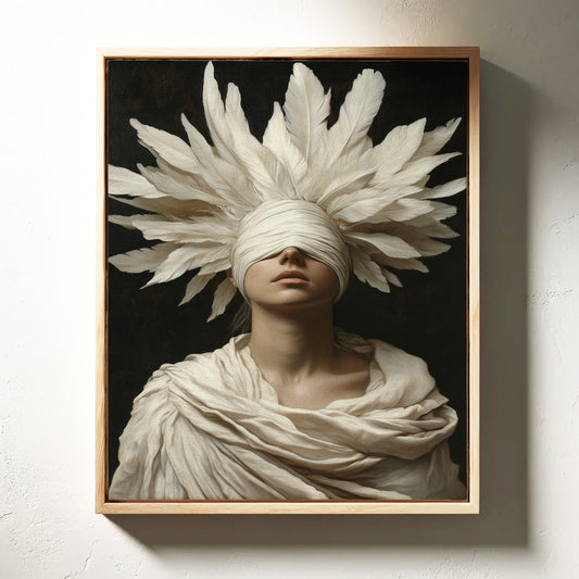 Blind Oracle in Ivory Feathers