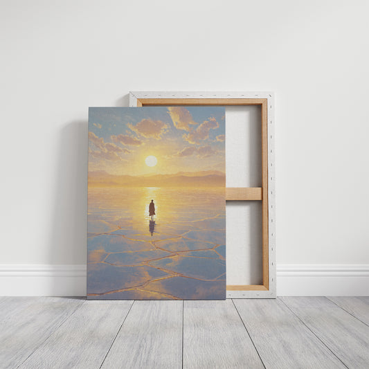 Solitary Pilgrim on Crystalline Horizon