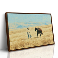 Approaching the Waiting Horse