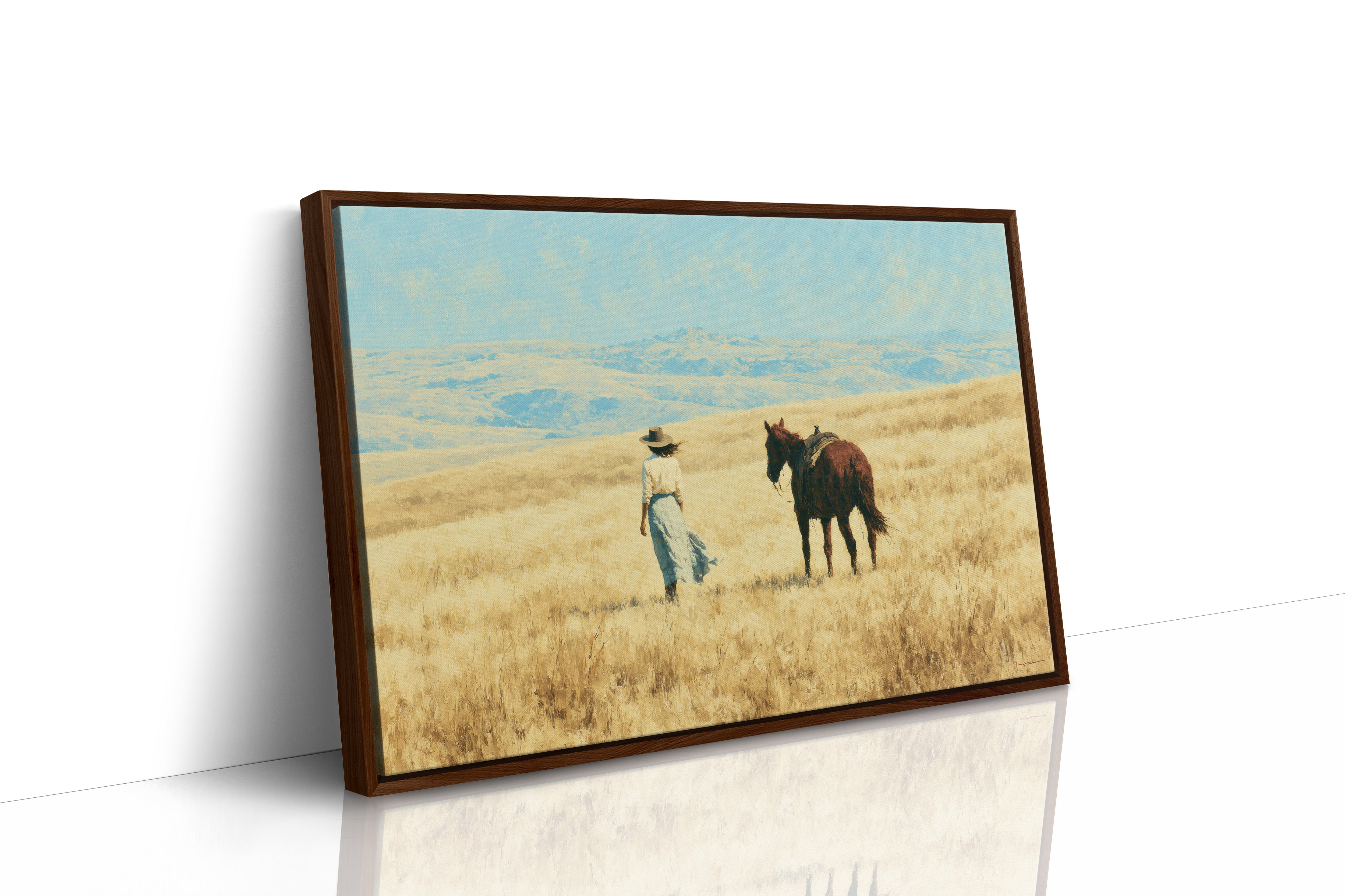 Approaching the Waiting Horse