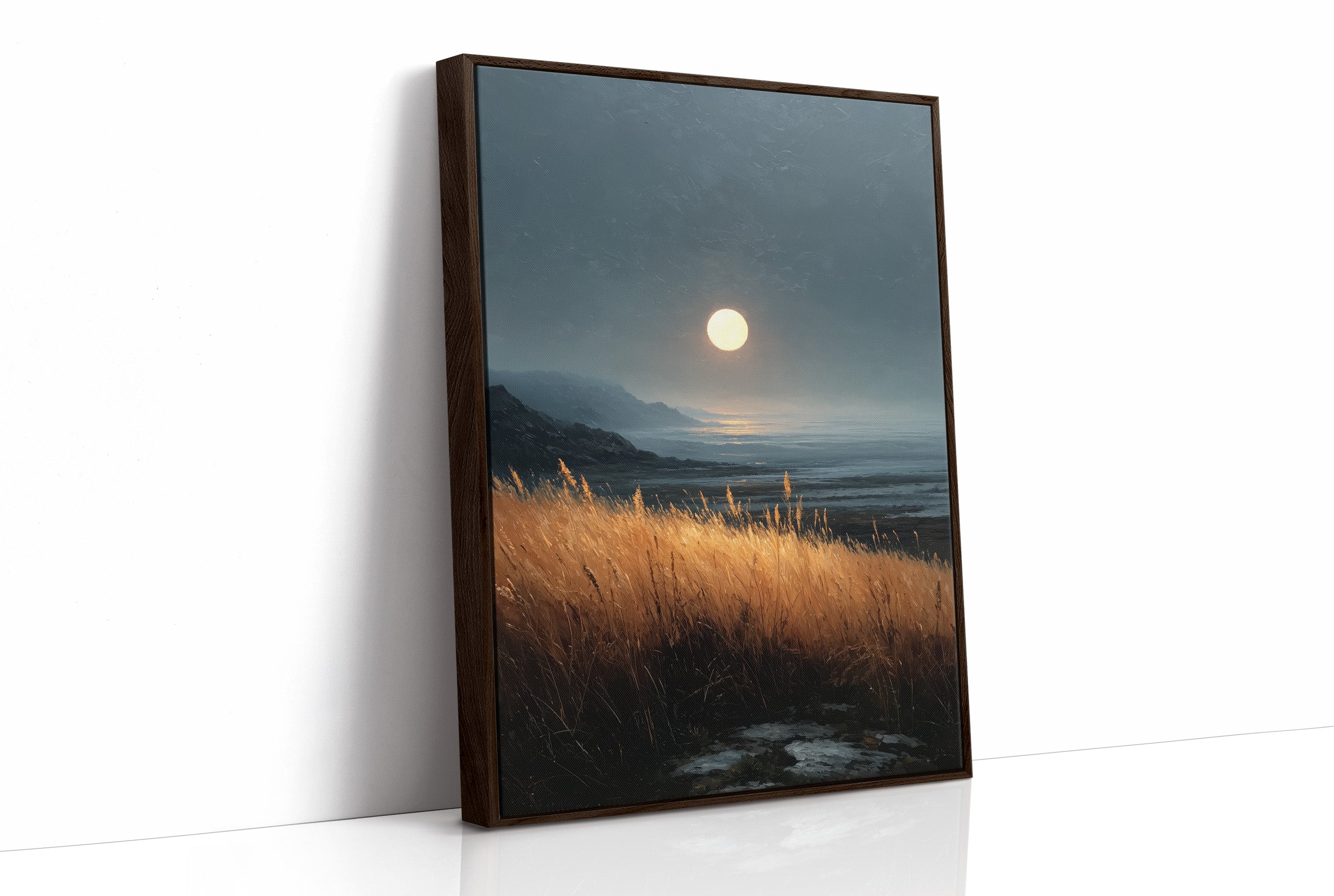 The Moon Came Early to See the Grass