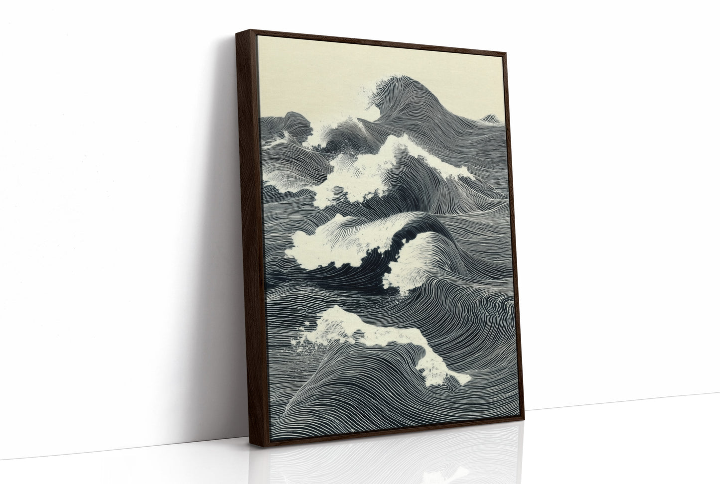 Waves Draw Stories In Midnight Ink