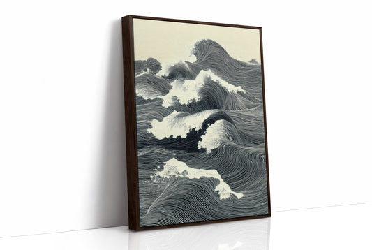 Waves Draw Stories In Midnight Ink