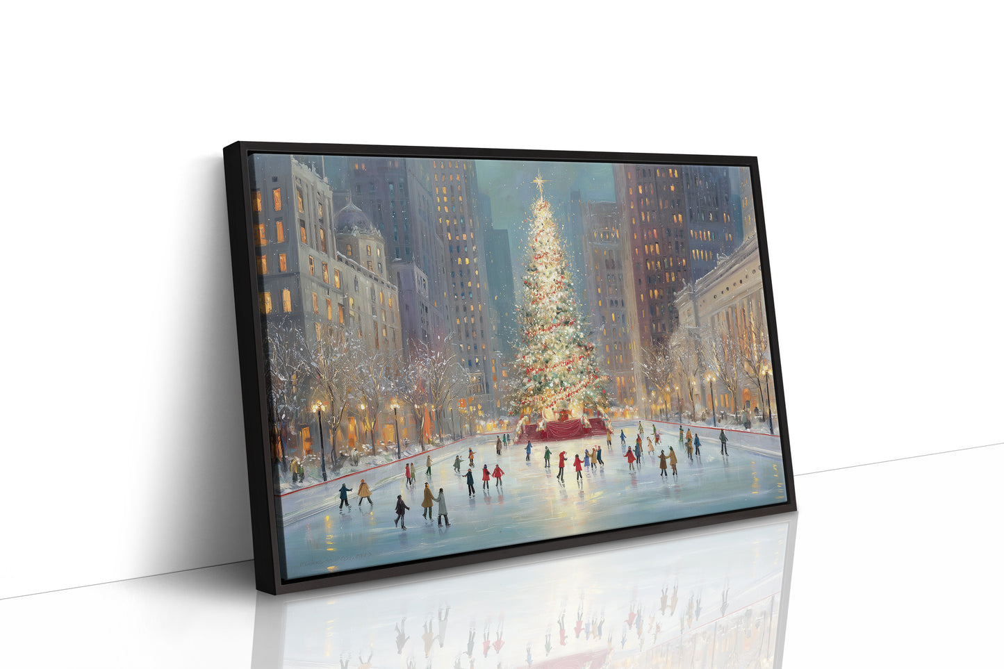 Winter Skaters Circle Manhattan's Heart