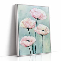 Poppies on a Pale Sage Sky