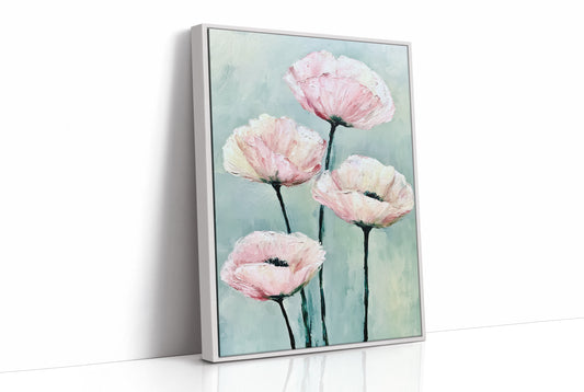 Poppies on a Pale Sage Sky