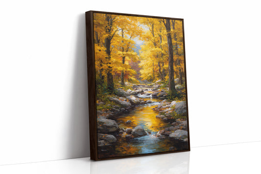 Maple Light Dances On Mountain Stream