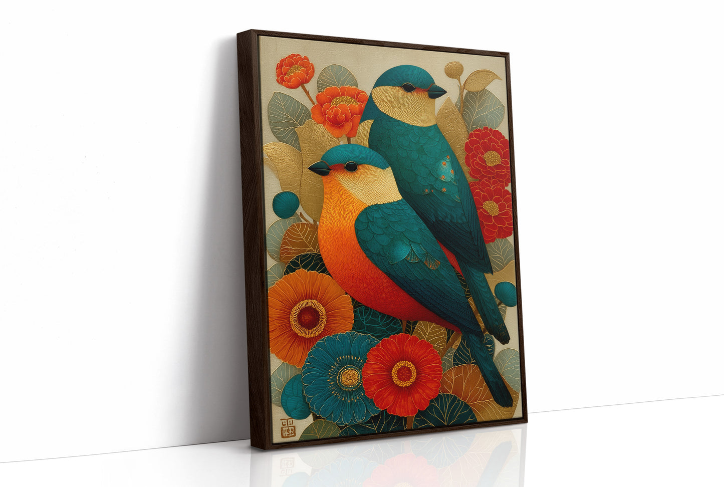 Birds Dance Among Coral Blooms