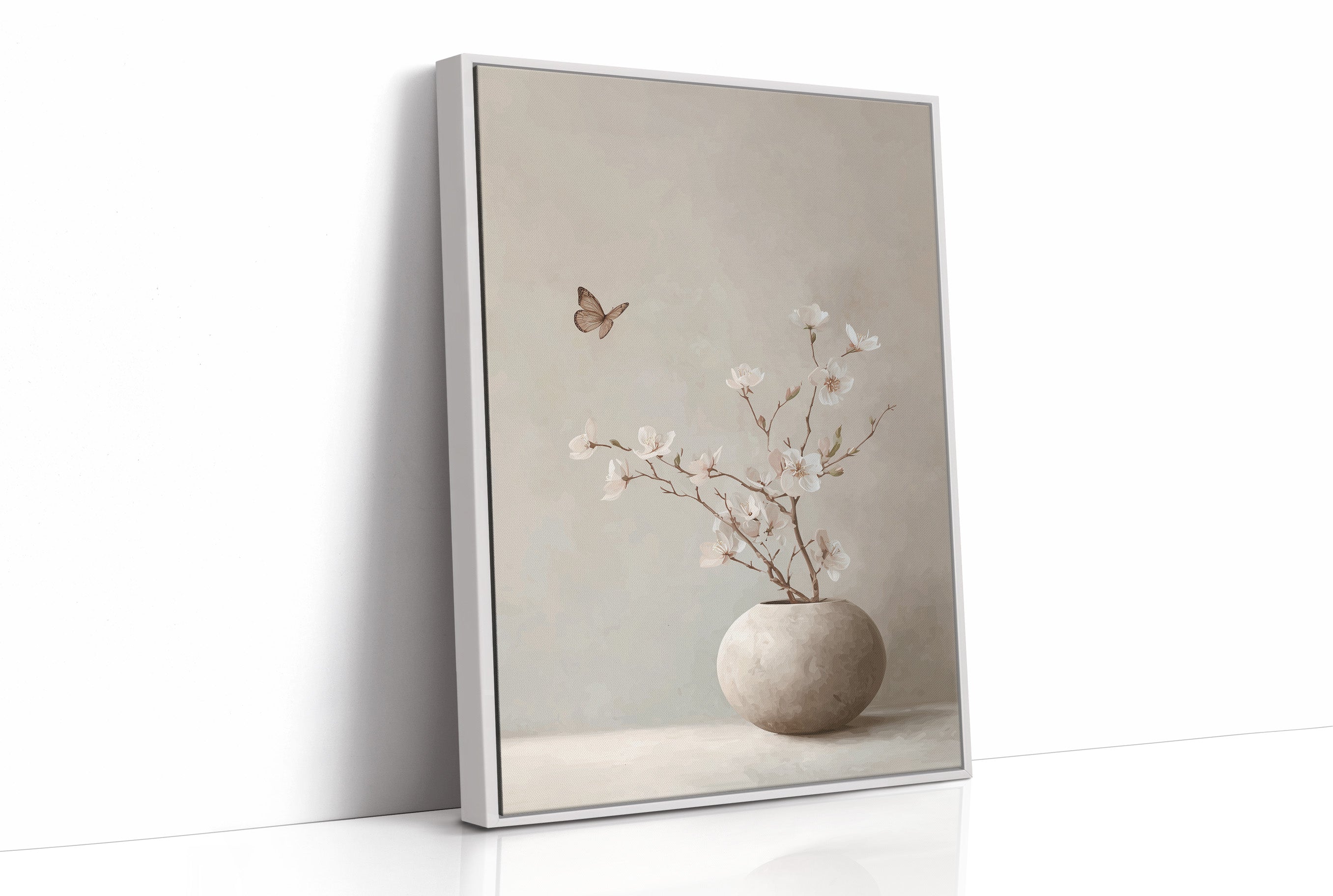 Butterfly Finds Blossoms In Stillness