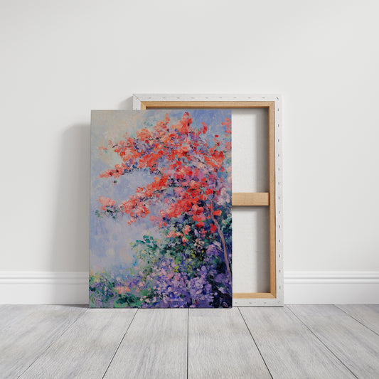 Blossoms Beneath a Vibrant Sky