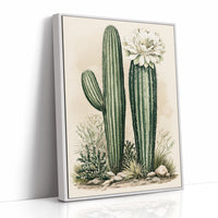 Blooming Saguaro: A Desert Garden Study