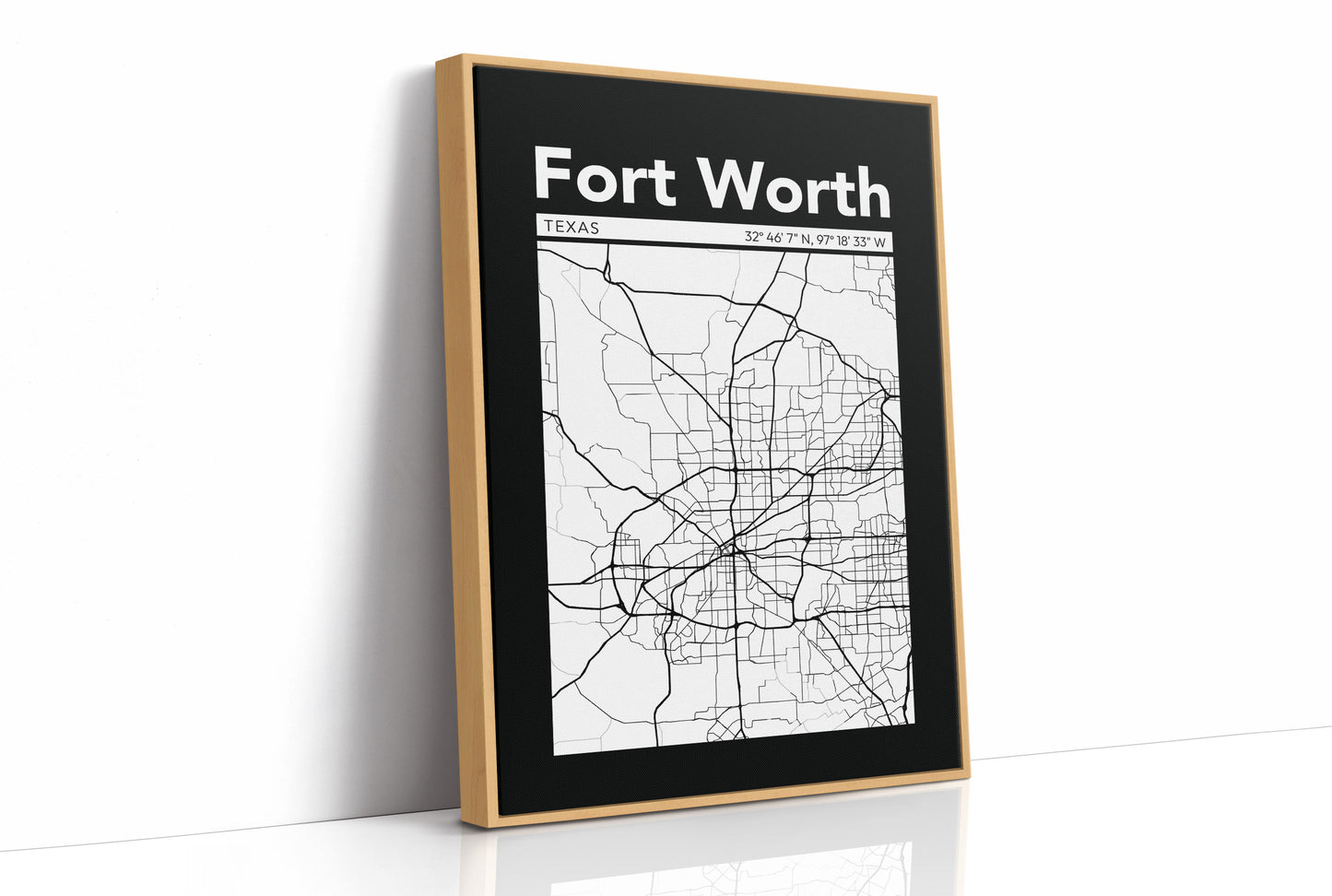 Fort Worth, Mapped in Black