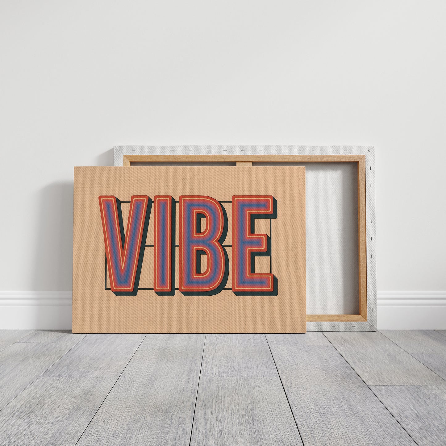 Retro VIBE Gradient Typography