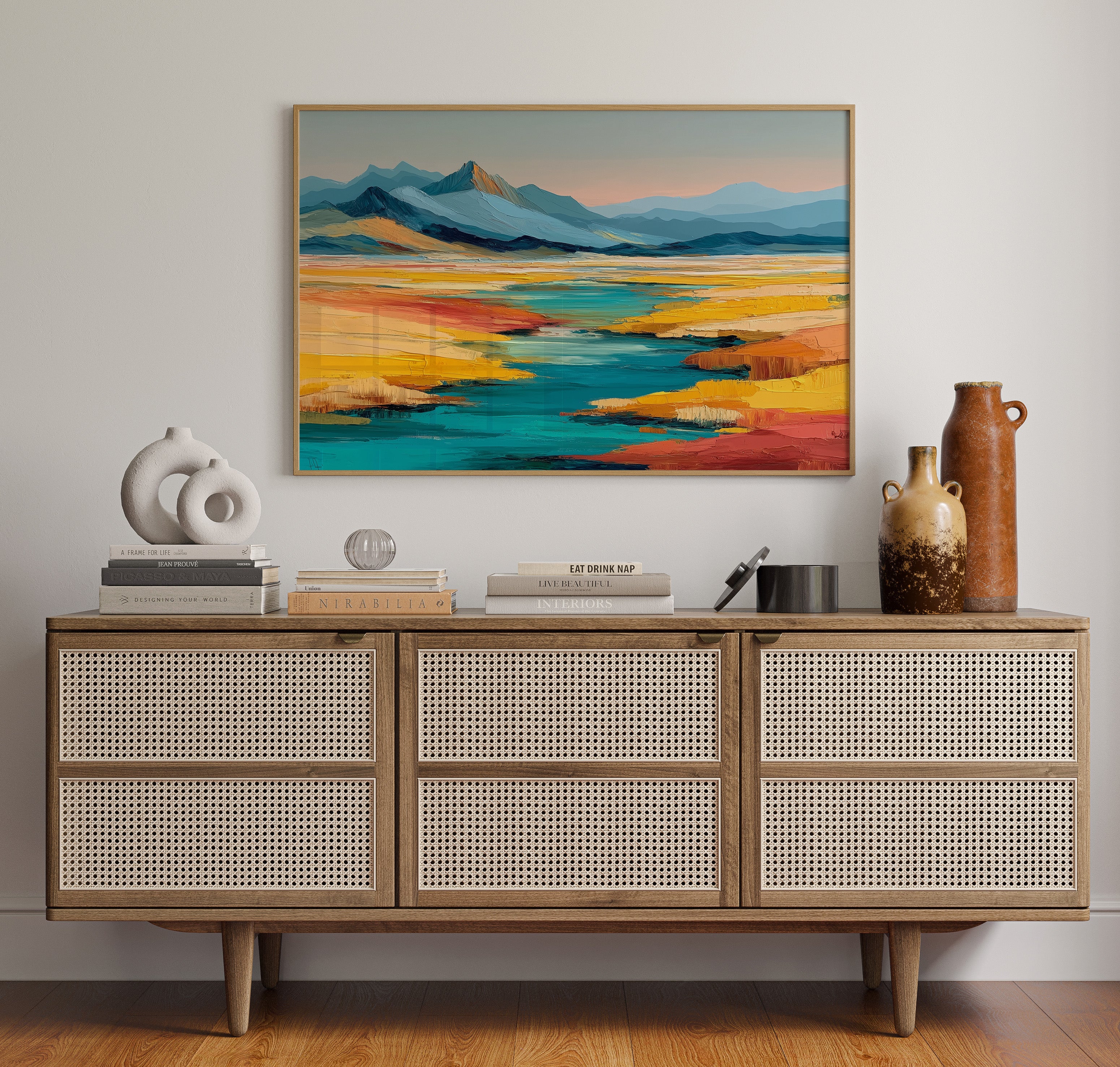 Turquoise Rivers Meet Golden Prairie