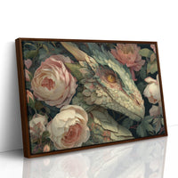 Dragon Among Soft Peonies