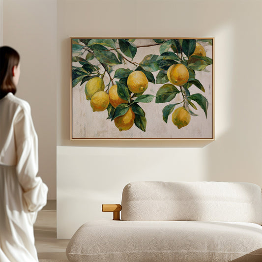 Sunlit Lemons Dance Among Leaves