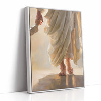 Sunlit Fabric Meets Bare Steps