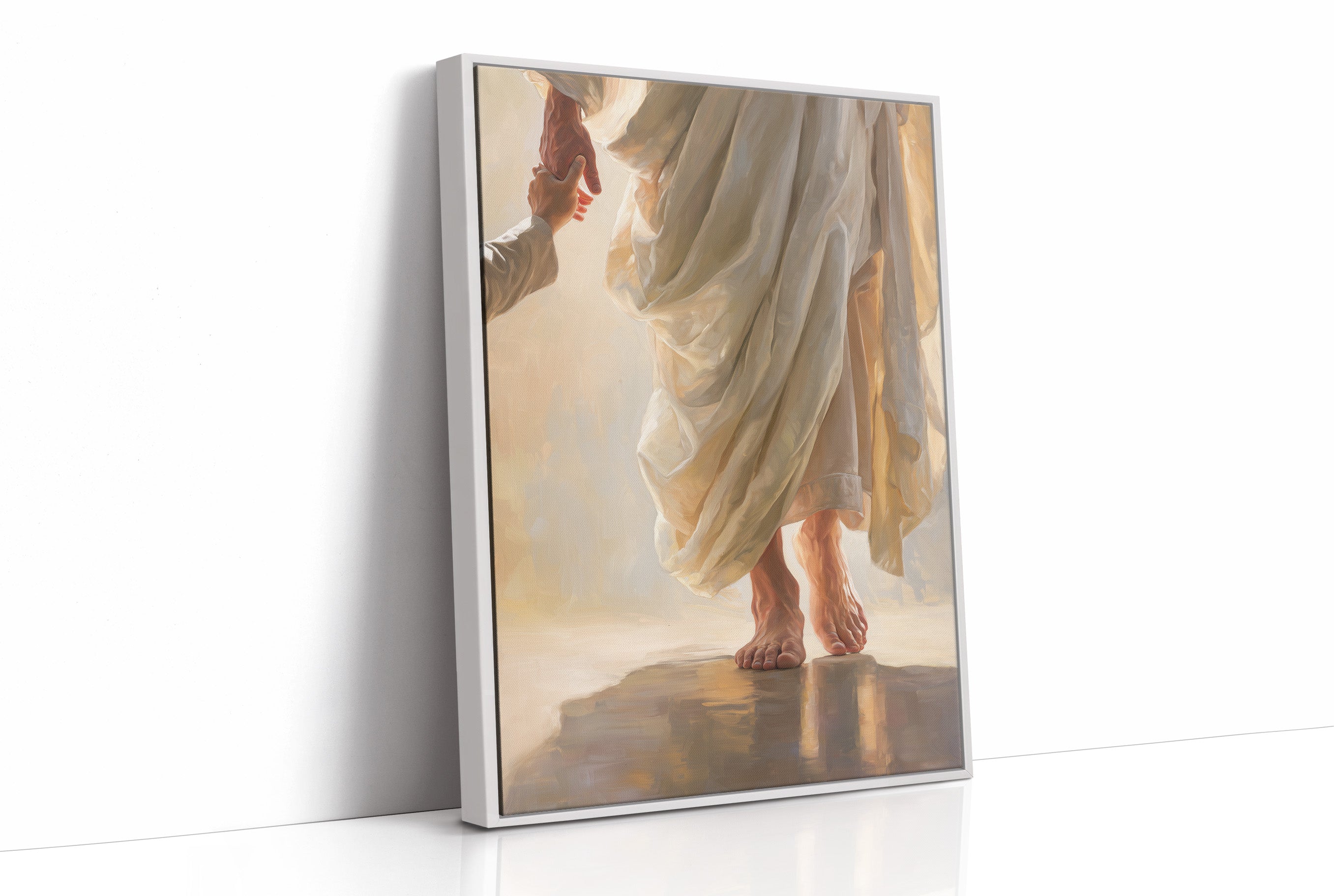 Sunlit Fabric Meets Bare Steps