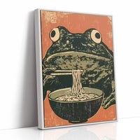 Frog Slurping A Big Bowl