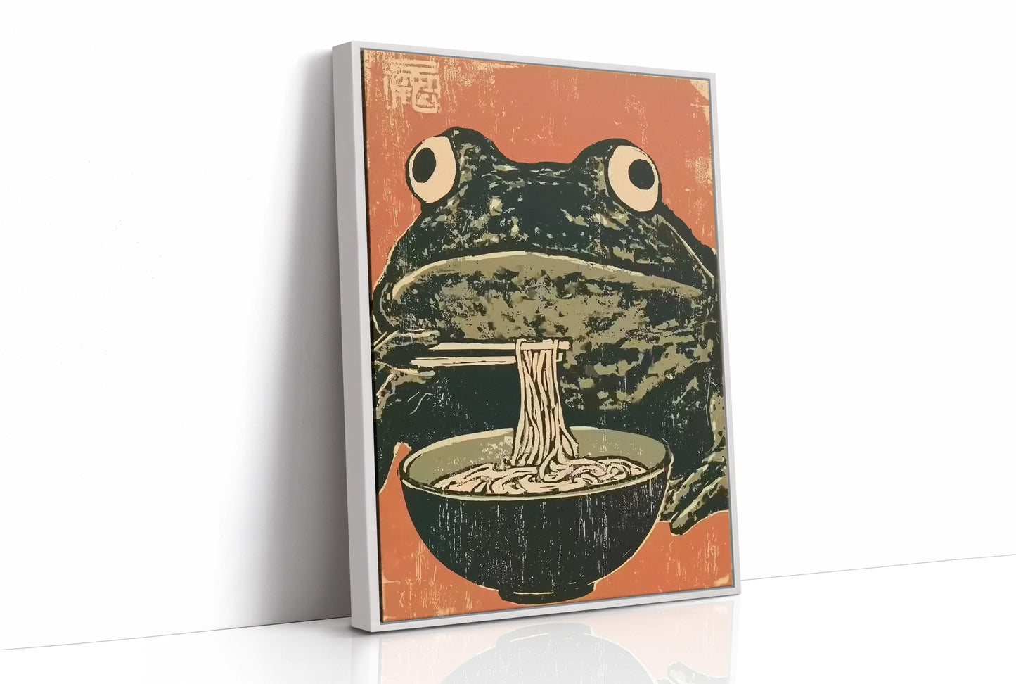 Frog Slurping A Big Bowl