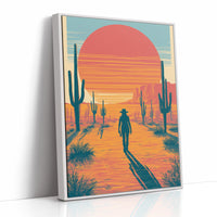 Long Shadows at Sundown: Desert Wanderer