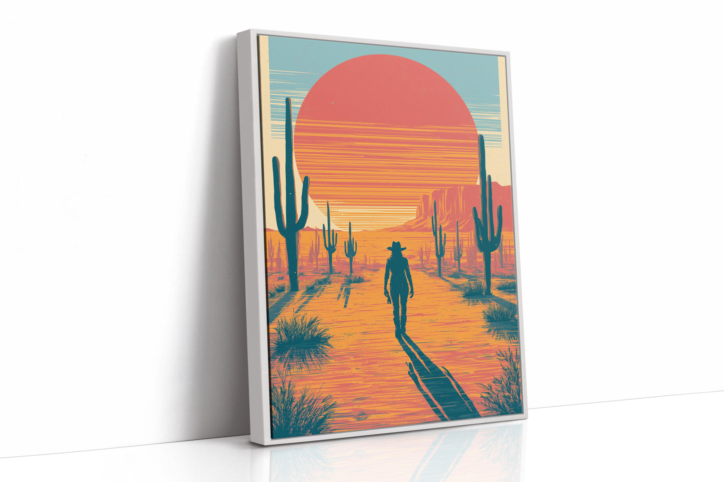 Long Shadows at Sundown: Desert Wanderer