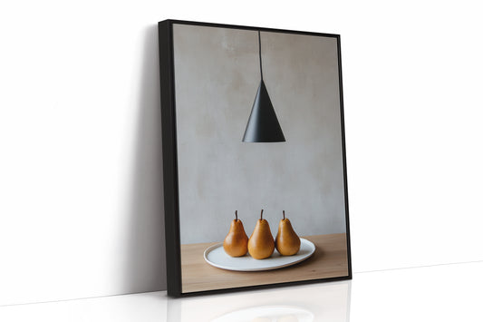 Three Pears Under Modern Light