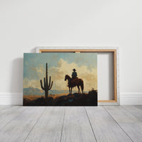 Cowboy Sundown by the Saguaro